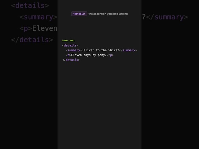 Build a native HTML accordion without JavaScript