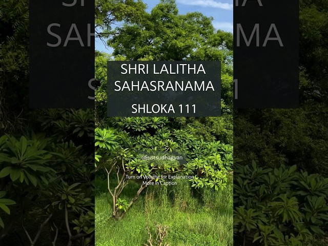 Shri Lalitha Sahasranamam Shloka 111| पुण्यकीर्तिः पुण्यलभ्या |Just Sudha Gyan