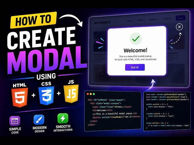 Create a modal using HTML, CSS and JavaScript with animation