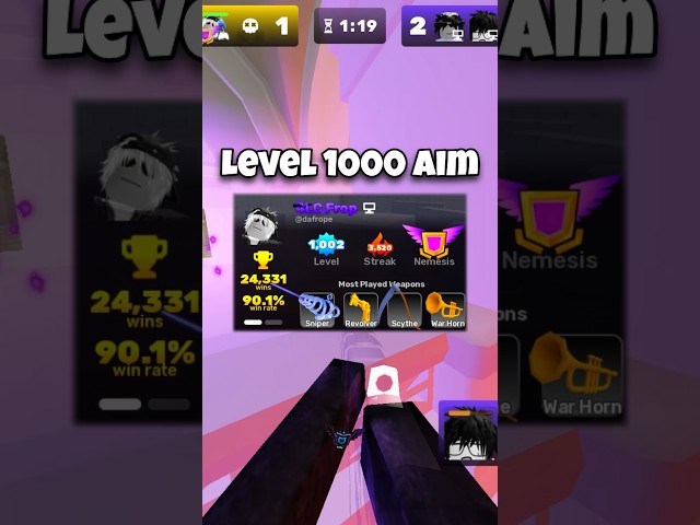 Level 1000 AIM!!!! #roblox #robloxrivals #gaming #robloxpvp #robloxedit #rivals