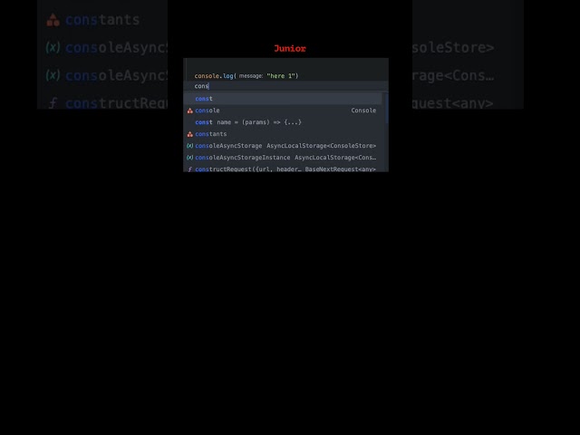 JS debagging junior vs senior #softwareengineer  #dayinthelife
