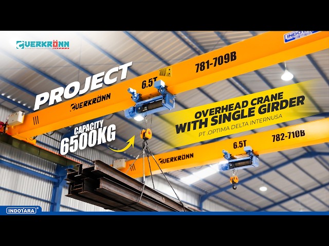 ON-SITE PROJECT | VERKRÖNN OVERHEAD CRANE 2 SET GIRDER 6.5 TON - PT. OPTIMA DELTA INTERNUSA