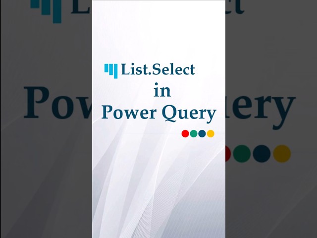 Power Query Hack: Select Items From a List Like a Pro!