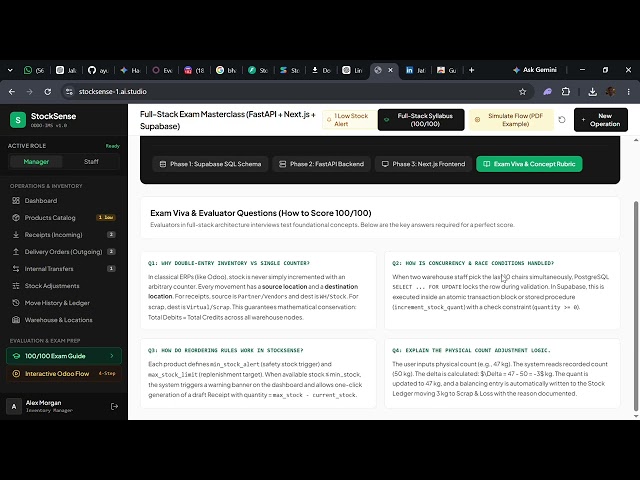 StockSense: Full-Stack Inventory Management System | Next.js, FastAPI & Supabase | Hackathon Project