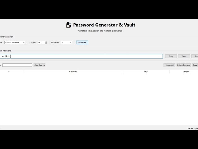 🔐 Python Password Generator | Cyber Security Project. @CyberHub-p1y 