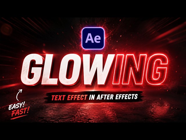 Epic Glowing Text in After Effects in Under 5 Minutes