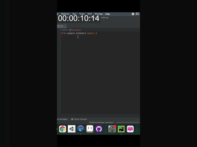 Python Autoclicker in 30 seconds #python #programming #tutorial