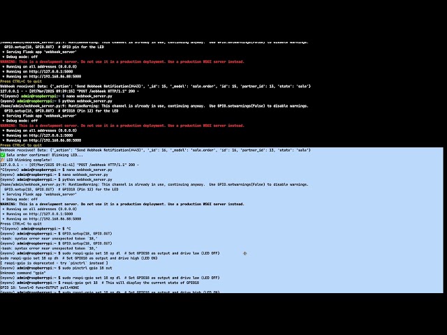 Odoo V18 - RaspberryPi Demo