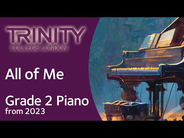 All of Me / TRINITY Grade 2 Piano from 2023 / Synthesia Piano tutorial