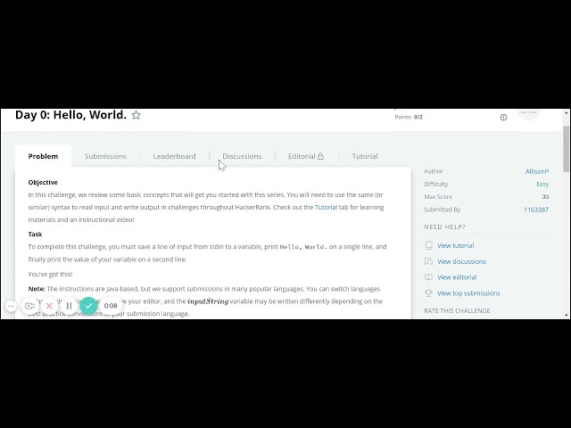 Day 0  Hello, World    HackerRank Java Code