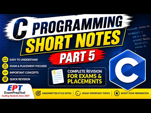 C-Programming Short Notes – Part 5|  Complete Revision for GATE CSE
