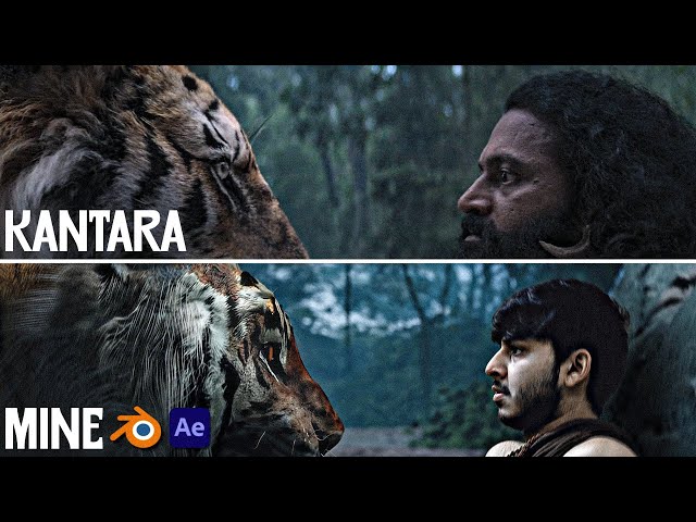 Kantara Tiger Scene Recreated using VFX and CGI | Better than Original?
