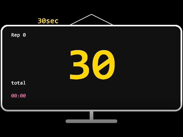 [Timer]30 Sec (0.5 Min) 1 Hour Loop Timer - HIIT, Gaming & Jump Rope