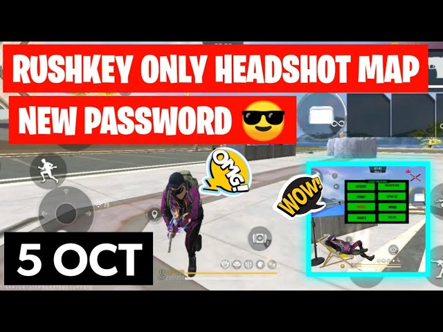 RUSHKEY ALL HEADSHOT MAP NEW PASSWORD | RUSHKEY ONLY HEADSHOT MAP CODE | PT 36