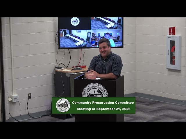 Community Preservation Committee 9/21/2026