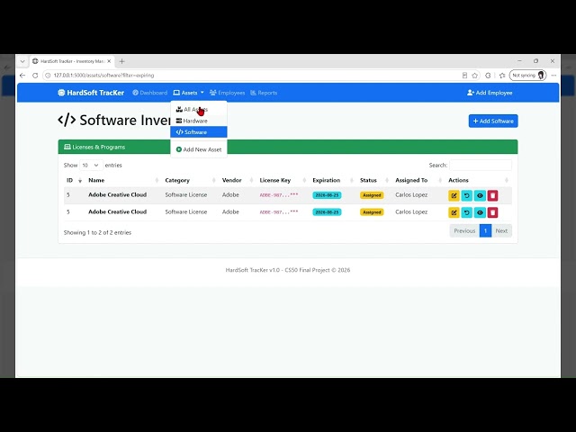 HardSoft TracKer - CS50 Final Project