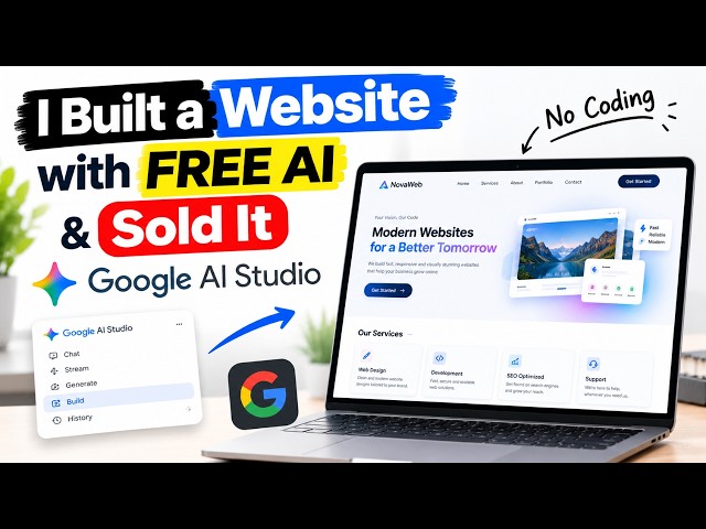 I Built a Website with FREE AI & Sold It | Google AI Studio