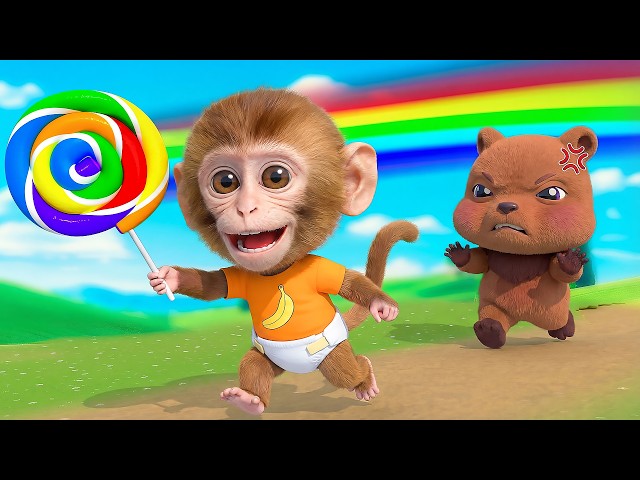 Where is My Lollipop? Yummy Candy Song 🍭 Lollipop Song | RooRoo Monkey  Kids Songs & Nursery Rhymes