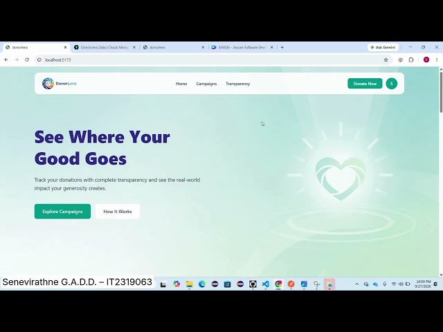 DonorLens Security Assessment & Secure Software Development | SE4030 – Group 48