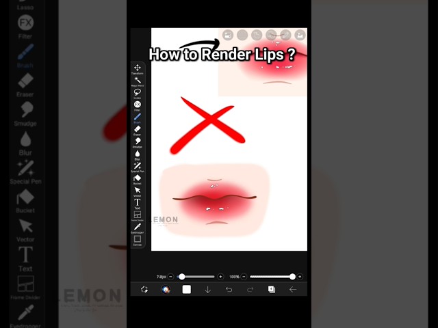 Lip Render ♥️ #art#render#digitalart#ibispaintx#drawing#tutorial#trending#trend#viral#fypシ