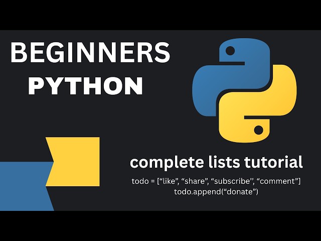 Lists in python || Complete tutorial for beginners