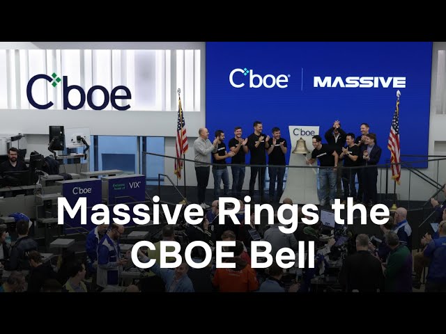 Massive rings the Cboe opening bell