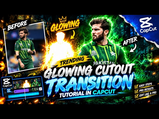 Glowing Cutout Transition in CapCut 🔥 | Trending CapCut Editing Tutorial | Shahid X Edits