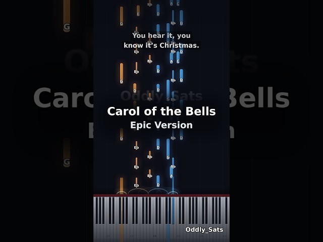 Carol of the Bells - Epic Version | Piano Cover #shorts