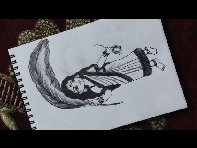 Maa Durga Easy Drawing | Beautiful Maa Durga Pencil Sketch | Navratri Drawing