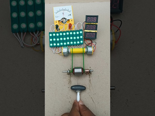 DIY Project: Magnetic 775 Armature 🧲 → Thread Drives 2 Generators ⚡ → 30 LEDs 💡 | DC Moving Coil Vol