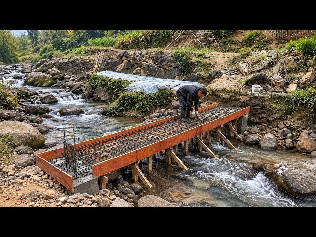 Man Spent Months Hand-building Strong Bridge Over Stream, Making it His Greatest Pride
