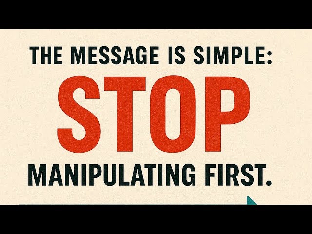 Stop using manipulation until you hear this!!! 