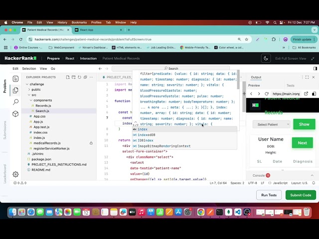 HackerRank React JS Coding Challenge | Must-Know for Interviews