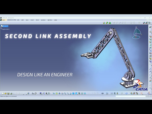 First Link Assembly – Small Arm Robot | CATIA V5 Design Series