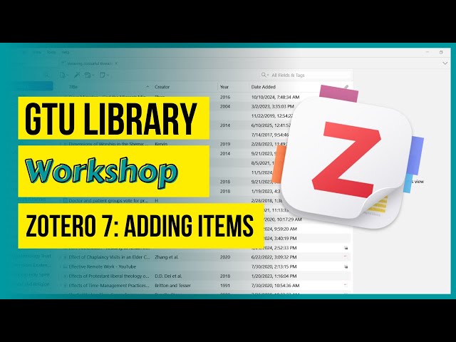 Zotero 7 How to Add Items