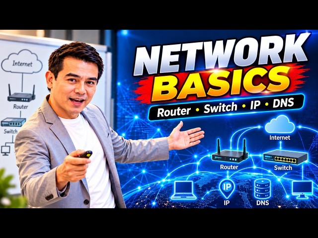 Network Basics Explained for Beginners | Router, Switch, IP Address & DNS