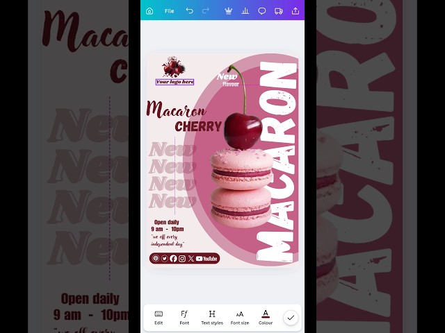 aesthetic Macaron poster design in Canva (@canva) #canva #posterdesign #macaron