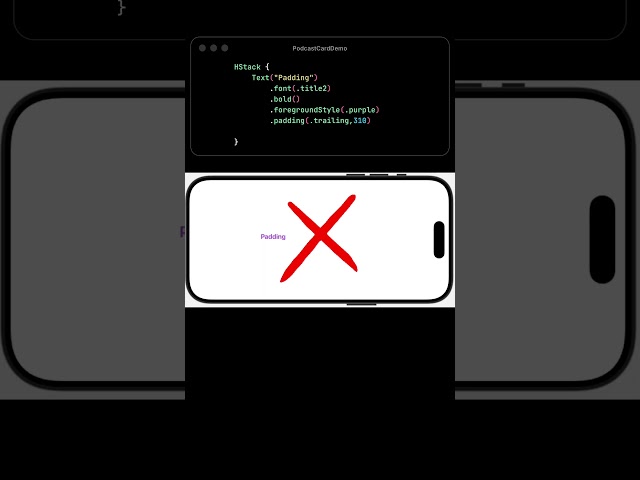 Padding vs Spacer في SwiftUI | أكبر غلطة في تحريك النص  #programming #swiftui #zinab  #apple