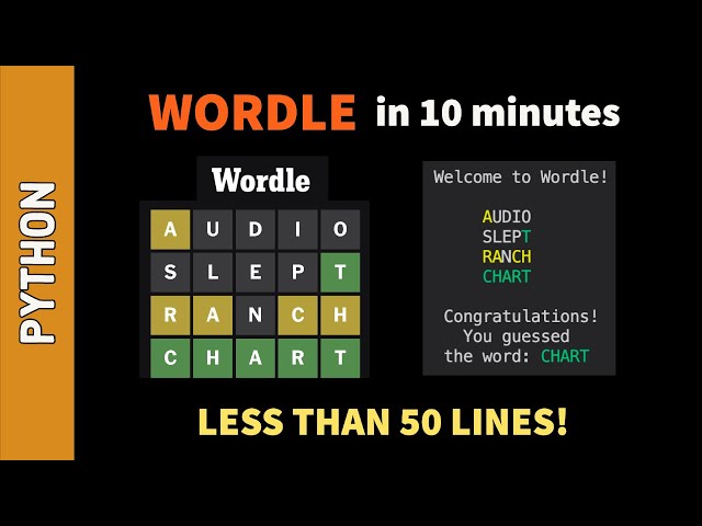 Build Your Own WORDLE Game in Python | Tutorial for Beginners