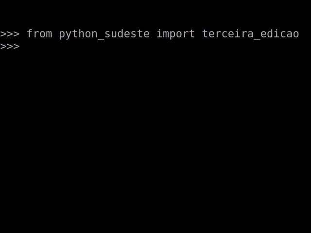 Chamada Python Sudeste 2018