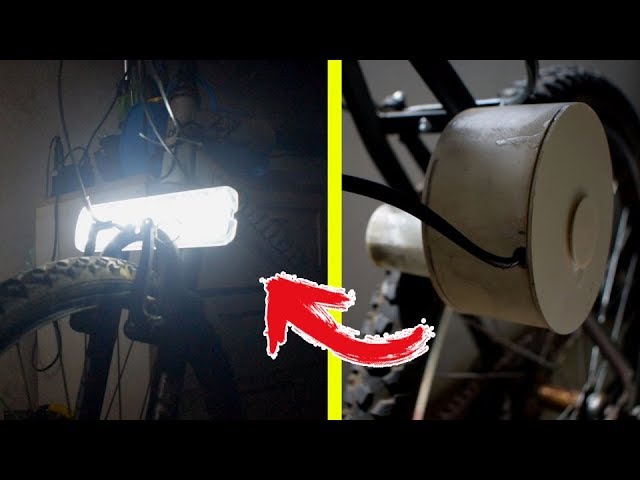 FAROL PARA BICICLETAS COM GERADOR DE ENERGIA CASEIRO!