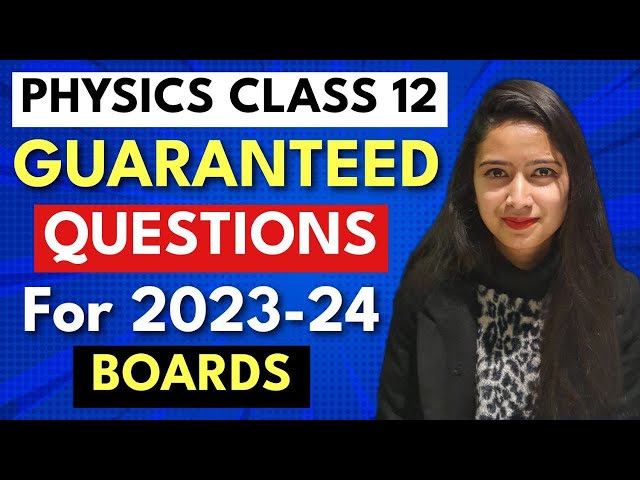 Full PHYSICS GUARANTEED Questions In One Shot Class 12 2024 Boards 2nd Book #physics #cbse #class12