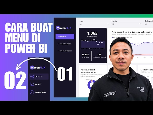 Cara Membuat Menu Navigasi di Power BI - Tutorial Power BI untuk Pemula