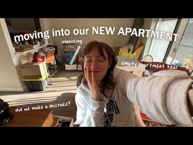 moving into our NEW APARTMENT | empty apartment tour, new furniture, unexpected guests, and more