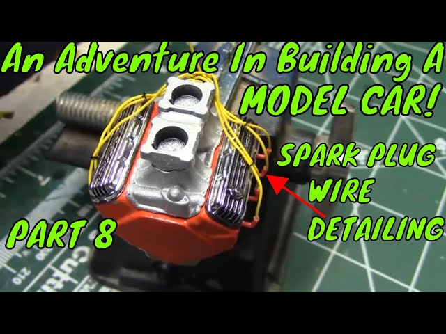 How to Add Spark Plug Engine Detail For an Old Model Car Kit  (AIBMC Part 8)