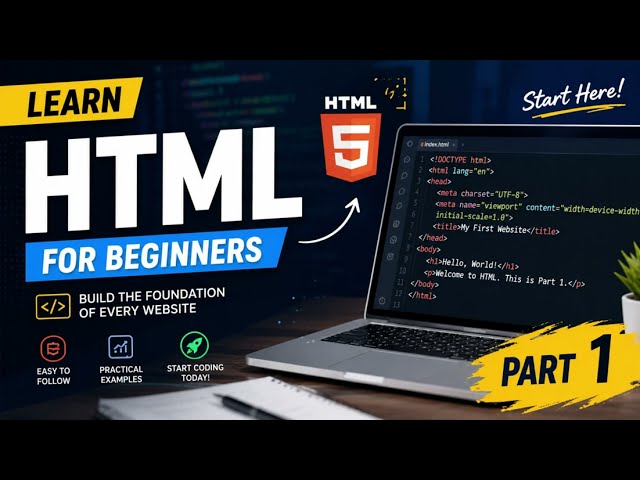 Part1 HTML & CSS for beginners (build a simple website with HTML/CSS)