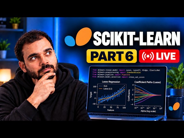 🔴 Scikit-Learn Masterclass Part 6 | Lasso Regression + KNN From Scratch | LIVE