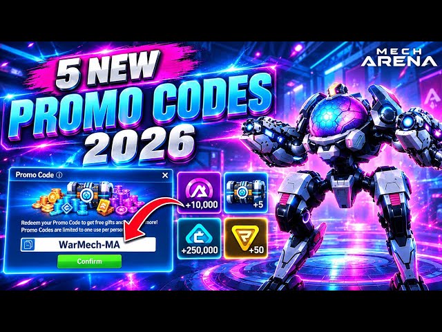Mech Arena - 5 New Promo Codes (A-Coins, Credit, Prodigy, Amateur, Gold, Fortune Keys) #promocodes 