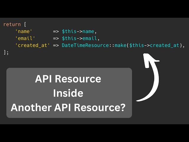Laravel API Resource to Re-Use in Other API Resources