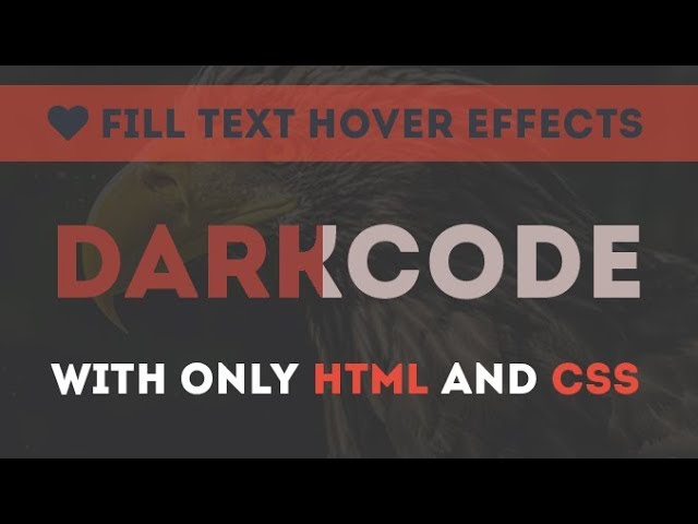 Fill Text Hover Effect - Css Effects - only html and css